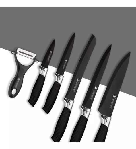 Set Cuchillos De 6 Piezas Antideslizantes Acero Inoxidable-8