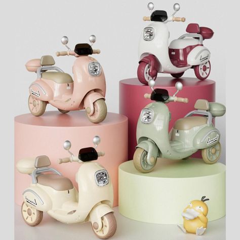 Moto Scooter Eléctrica de 3 Ruedas Bebés Niños-4