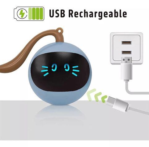Juguete Gato Interactivo Pelota Inteligente Recargable Usb-3
