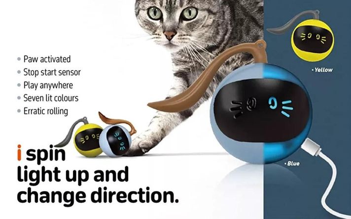 Juguete Gato Interactivo Pelota Inteligente Recargable Usb-4