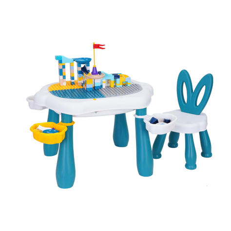 Set Mesa y Silla Bebé Niños Bloques de Juego 56pcs. Colores-0