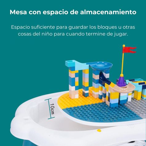 Set Mesa y Silla Bebé Niños Bloques de Juego 56pcs. Colores-6