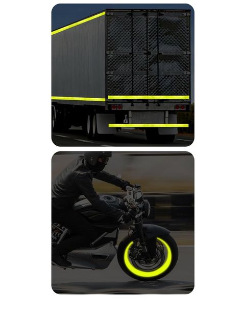 Cinta Reflectante / Fluorescente Adhesiva 5cm X 5 Metros-3