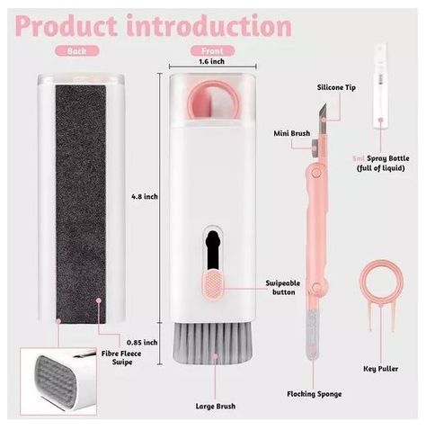 Kit Limpieza Electrónica De Auriculares Para Teclado 7 En 1-3