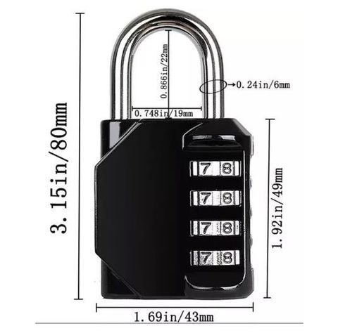 Candados Clave 4 Dígitos Candado Seguridad Numerico viajes-2