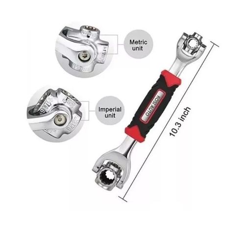 Llave Tigre Fijación Multiuso De Giro 360° 48 En 1 Plateado-2