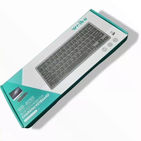 Teclado Inalámbrico Bluetooth Recargable Weibo Color Negro-2