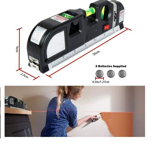 Cinta Métrica Regla Nivel Láser Horizontal Level Pro 3 Modos-1