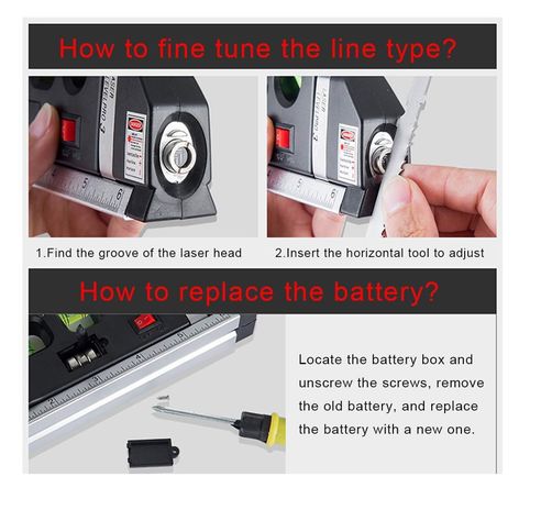 Cinta Métrica Regla Nivel Láser Horizontal Level Pro 3 Modos-3