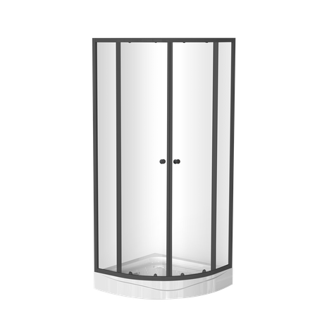 Cabina de Ducha SHOWER CURVO 90 X 90 X 200CM MARCO NEGRO-0