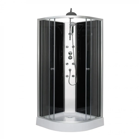 Cabina Ducha 6 Jets 90 x 90 x 213 cm Negro-0