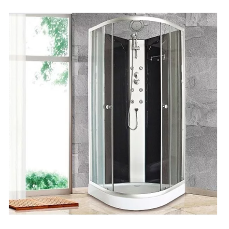 Cabina Ducha 6 Jets 90 x 90 x 213 cm Negro-2