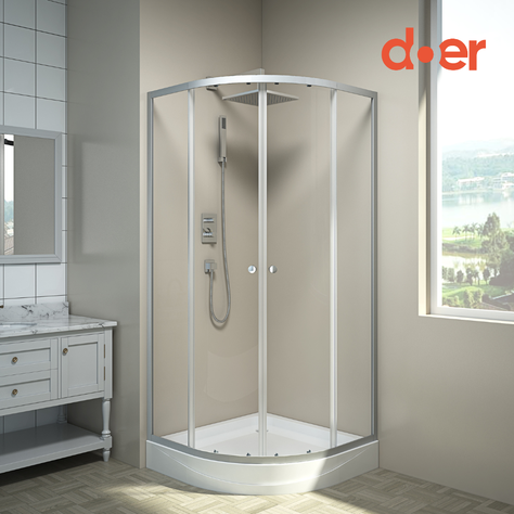 Cabina de ducha Elegance Medium 80x80x200cm diseño curvo-2