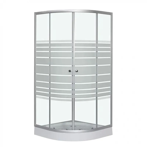 Cabina ducha Shower Curvo 90 x 90 x 192 cm Satinado-0