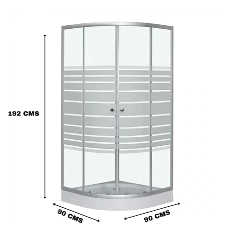 Cabina ducha Shower Curvo 90 x 90 x 192 cm Satinado-1