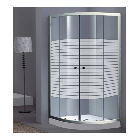 Cabina ducha Shower Curvo 90 x 90 x 192 cm Satinado-3