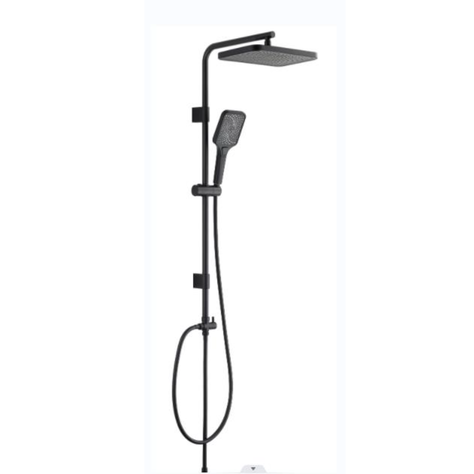 Columna de ducha con Duchador cuadrada Negra-1