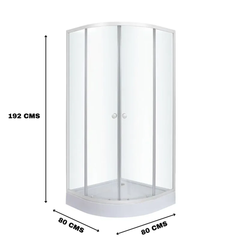 Cabina ducha Shower Curvo 80 x 80 x 192 cm Blanco-1