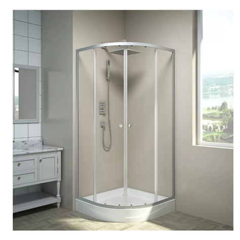 Cabina ducha Shower Curvo 80 x 80 x 192 cm Blanco-2