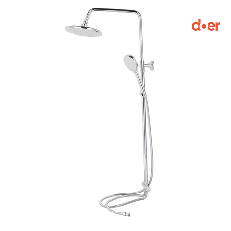 Columna de ducha redonda con Duchador Cromo Doer-0