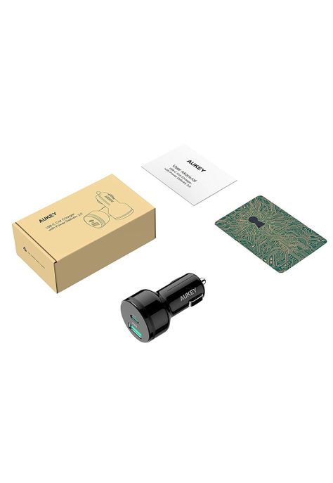AUKEY Cargador de vehículo USB-C con suministro de energía Negro - CC-Y7-6