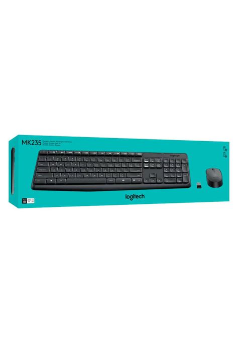 Kit Teclado y Mouse Logitech Inalámbrico MK235 Negro-4