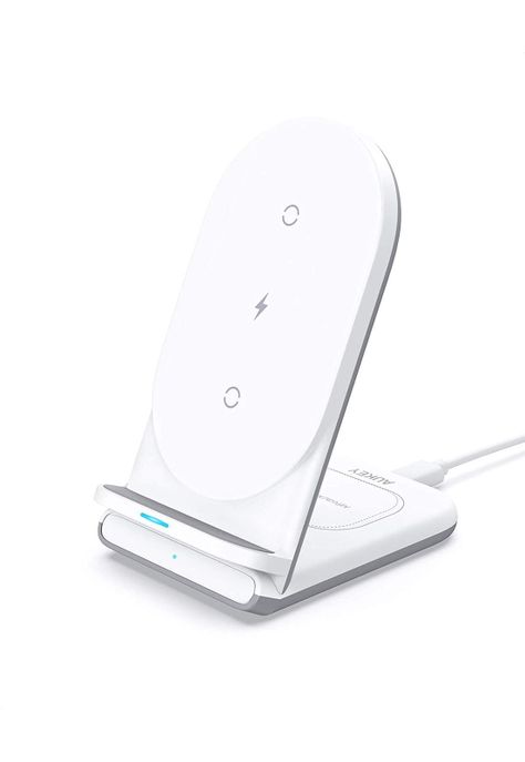 AUKEY Estación de carga Carga rápida 2 en 1 con soporte Blanco - LC-A2B-W-0