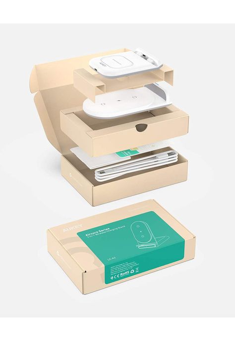 AUKEY Estación de carga Carga rápida 2 en 1 con soporte Blanco - LC-A2B-W-6