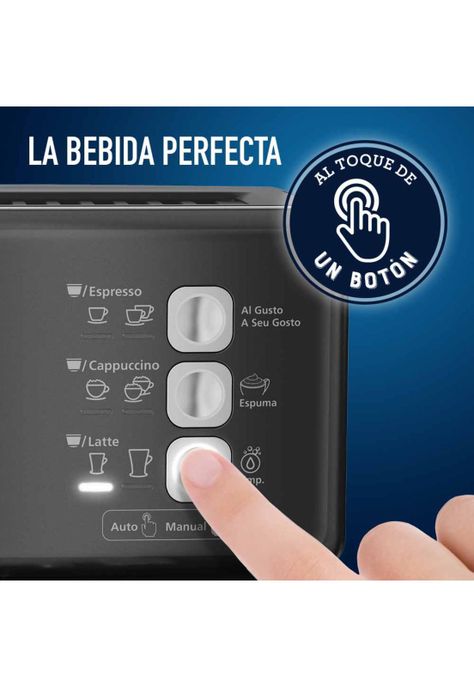 Oster Cafetera PrimaLatte Automática Espresso Negro Metálico BVSTEM6603B-3