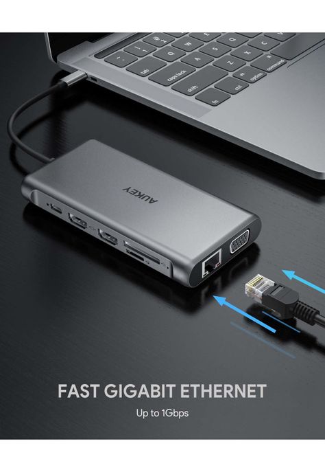 AUKEY HUB 12 en 1 USB-C Gris - CB-C78-5