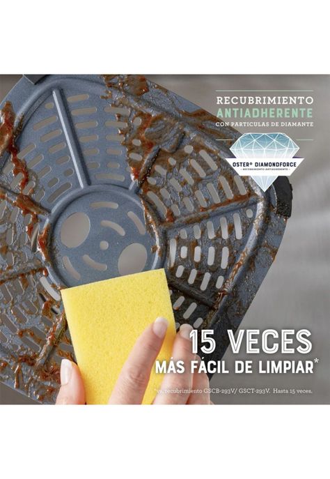 Oster Freidora de Aire Digital Recubrimiento DiamondForce 6L-6