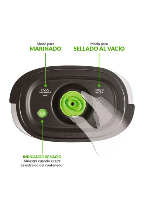 Pack 3 Contenedores FoodSaver con Marinador-2