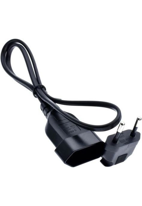 Cable de extensión europeo, enchufe macho  a hembra 90 grados de 0.3 mts-1