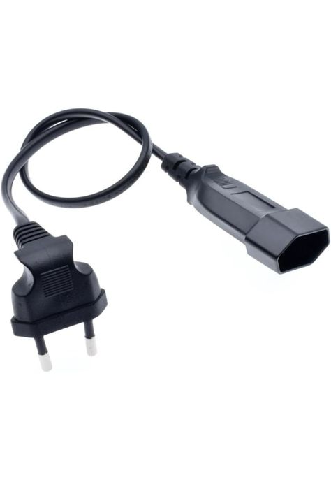 Cable de extensión europeo, enchufe macho  a hembra 90 grados de 0.3 mts-2