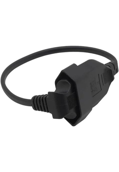 Cable de extensión europeo, enchufe macho  a hembra 90 grados de 0.3 mts-3