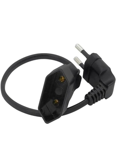 Cable de extensión europeo, enchufe macho  a hembra 90 grados de 0.3 mts-4
