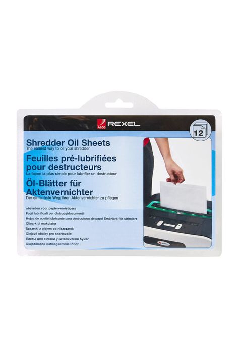 Lubricante en Hojas Rexel de 12 Unidades para Trituradoras-0
