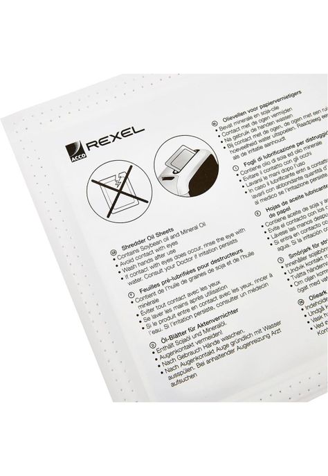 Lubricante en Hojas Rexel de 12 Unidades para Trituradoras-3