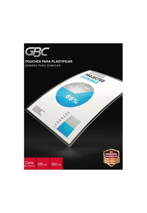 GBC Pouches 125 Micrones 100 unidades Tamaño Carta - 31347-0