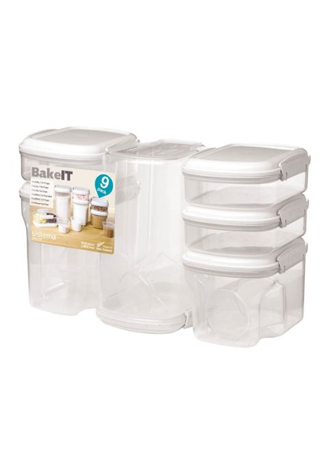 Sistema Set Contenedores Herméticos Bake It 9 Piezas-0