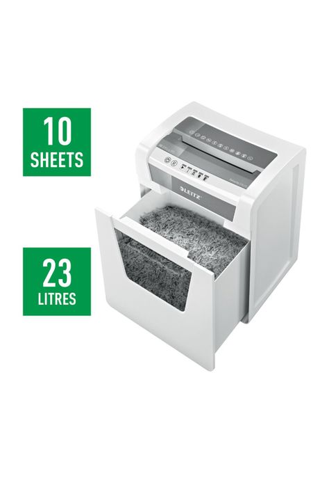 Trituradora Leitz IQ Office Microcorte 2x15mm P5 10 Hojas 23L-3