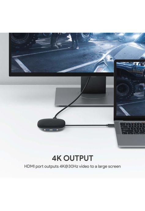 AUKEY HUB 5 en 1 USB-C con carga inalámbrica Negro - CB-C70-2