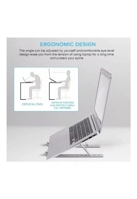 Soporte de aluminio elevador plegable para Notebook-1