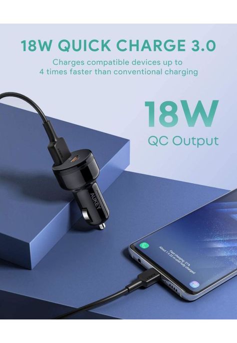 AUKEY Cargador de vehículo USB-A / USB-C 36W Negro CC-Y18-5