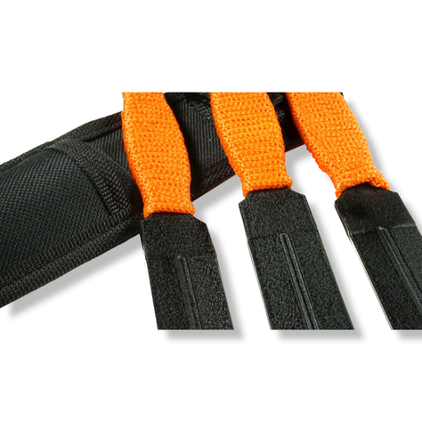 Set 3 Cuchillo Kunai Arrojadizos Ninja Orange Con Funda -1