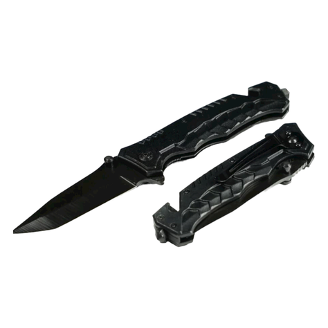 Cuchillo Navaja Táctica Supervivencia Black Frog Con Funda -1