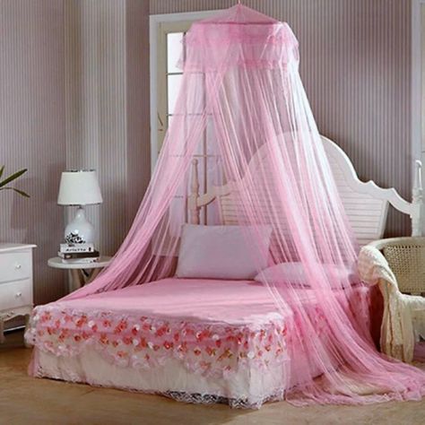 Malla Mosquitera Grande Abierta Para Cama 2 Plazas - Rosado-0