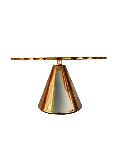 Elegante Alzador & Exhibidor para Pasteles de Vidrio y Metal 22cm Diá-4