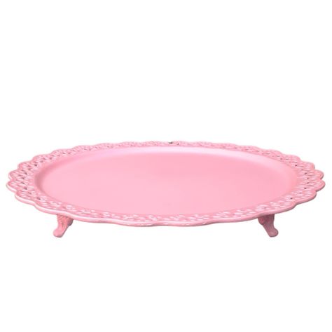 Porta Torta Redondo Grande Con Tapa 33cm - Rosado-1