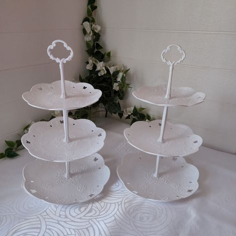 Set 9 Piezas Candy Bar (Porta Torta, Porta Cupcake, Bandeja, Canasto) - Blanco-3